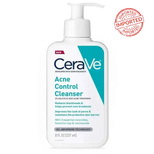 CeraVe Acne Control Facial Cleanser – 100% Original, Effective Treatment for Clear Skin