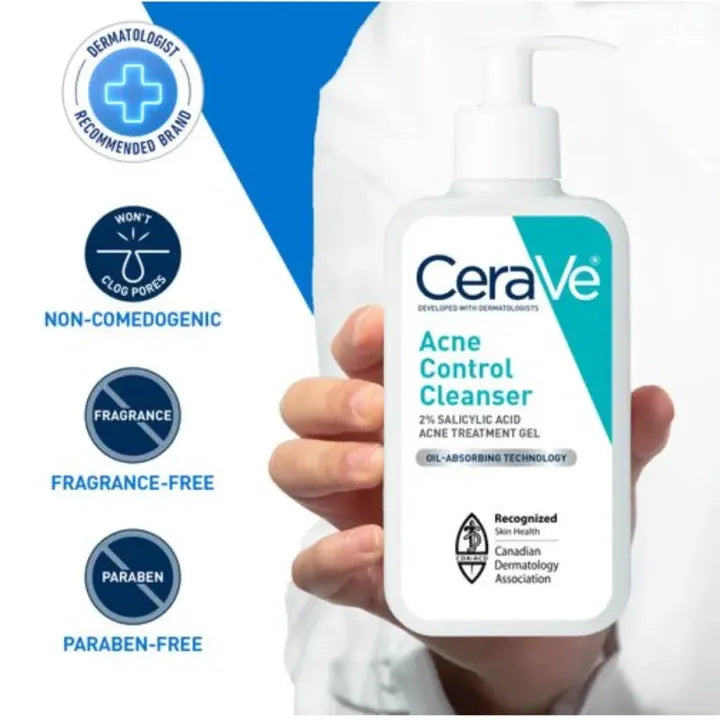 CeraVe Acne Control Facial Cleanser – 100% Original, Effective Treatment for Clear Skin