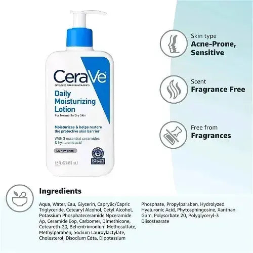 CeraVe Daily Moisturizing Lotion for Dry Skin - Hydrating & Non-Greasy